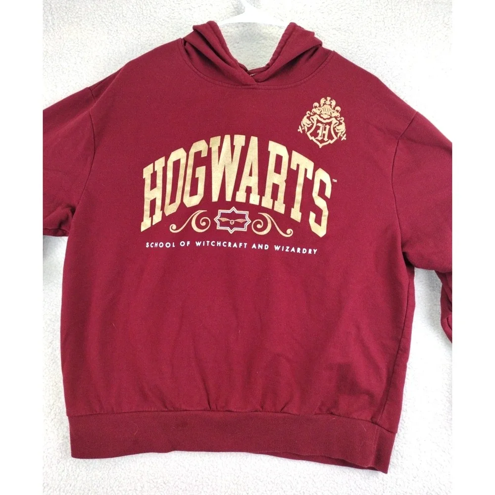 Kids Harry Potter Hogwarts School‎ of Witchcraft Wizardry Maroon Hoodie XXXL